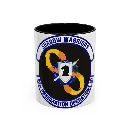 90th Information Operations Squadron (U.S. Air Force) Accent Coffee Mug 11oz Black - Go Mug Yourself