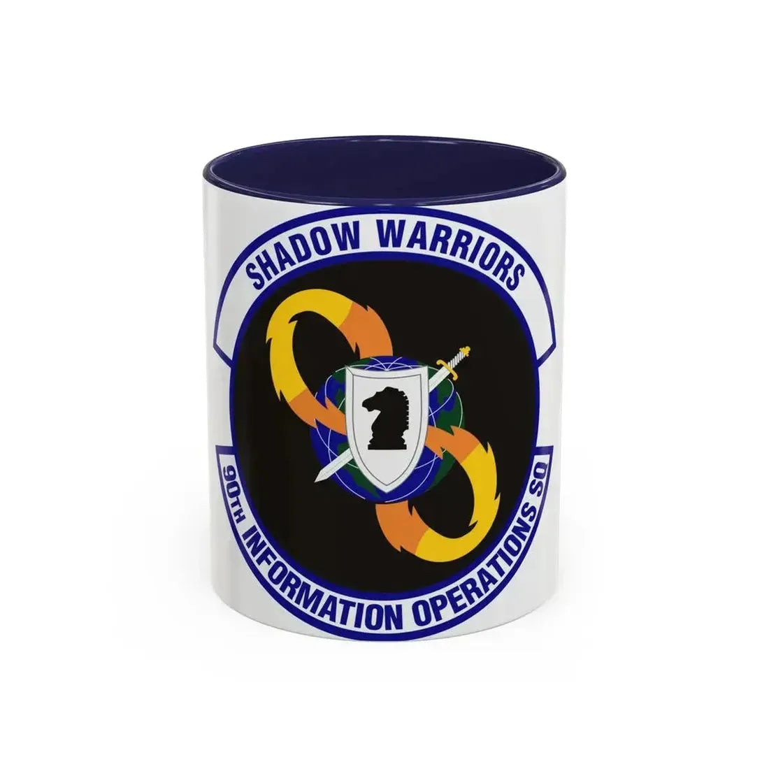 90th Information Operations Squadron (U.S. Air Force) Accent Coffee Mug 11oz Navy - Go Mug Yourself