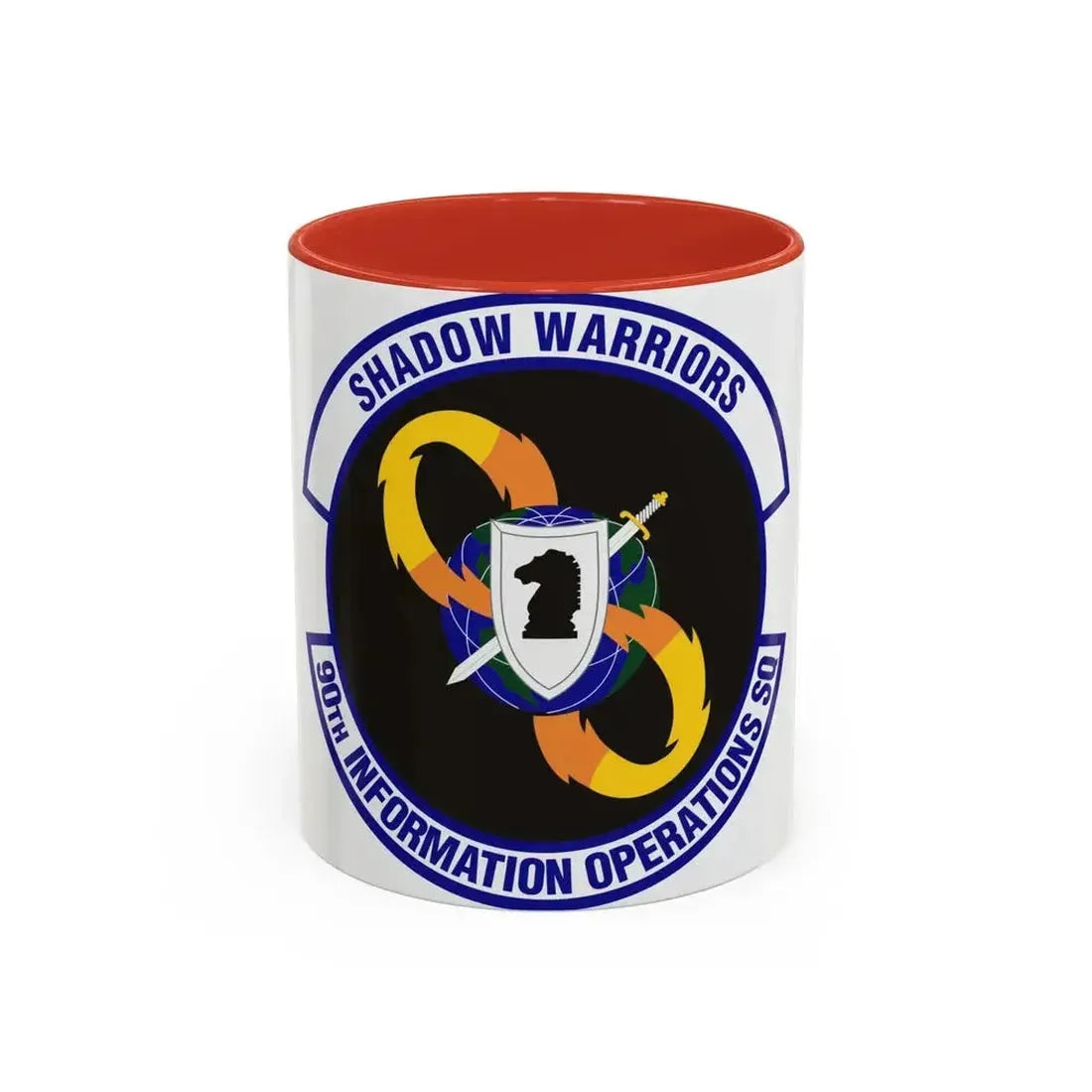 90th Information Operations Squadron (U.S. Air Force) Accent Coffee Mug 11oz Red - Go Mug Yourself