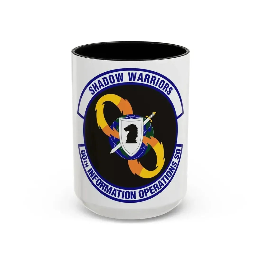 90th Information Operations Squadron (U.S. Air Force) Accent Coffee Mug 15oz Black - Go Mug Yourself