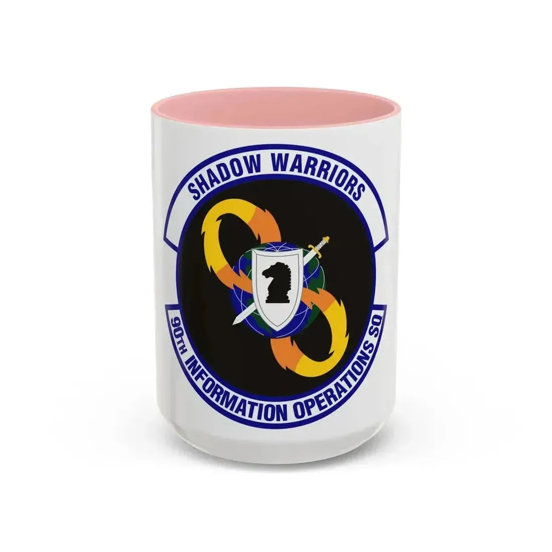 90th Information Operations Squadron (U.S. Air Force) Accent Coffee Mug 15oz Pink - Go Mug Yourself
