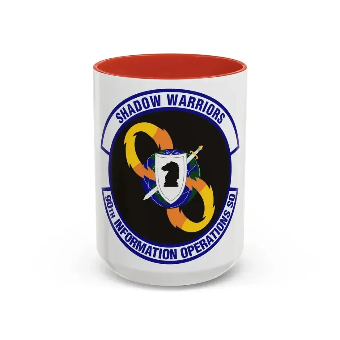 90th Information Operations Squadron (U.S. Air Force) Accent Coffee Mug 15oz Red - Go Mug Yourself