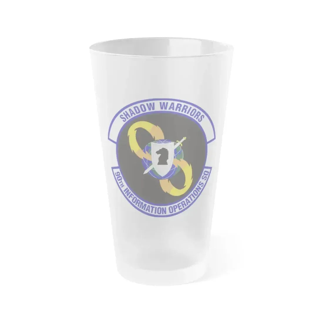 90th Information Operations Squadron (U.S. Air Force) Frosted Pint Glass 16oz 16oz Frosted - Go Mug Yourself
