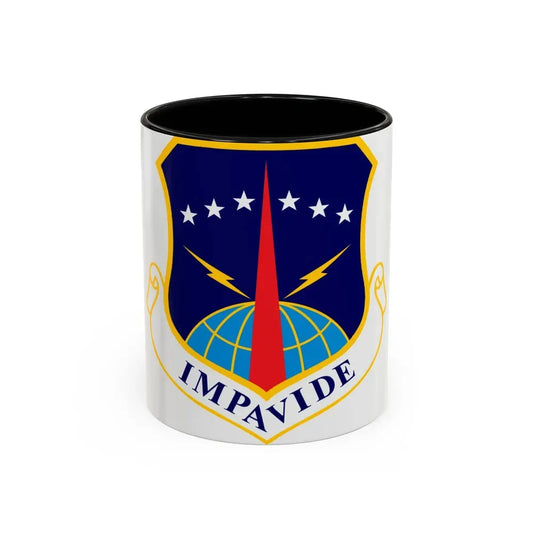 90th Space Wing (U.S. Air Force) Accent Coffee Mug 11oz Black - Go Mug Yourself