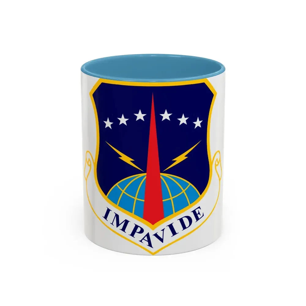 90th Space Wing (U.S. Air Force) Accent Coffee Mug 11oz Light Blue - Go Mug Yourself
