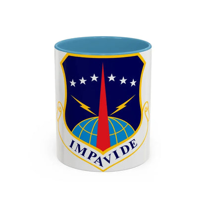 90th Space Wing (U.S. Air Force) Accent Coffee Mug 11oz Light Blue - Go Mug Yourself