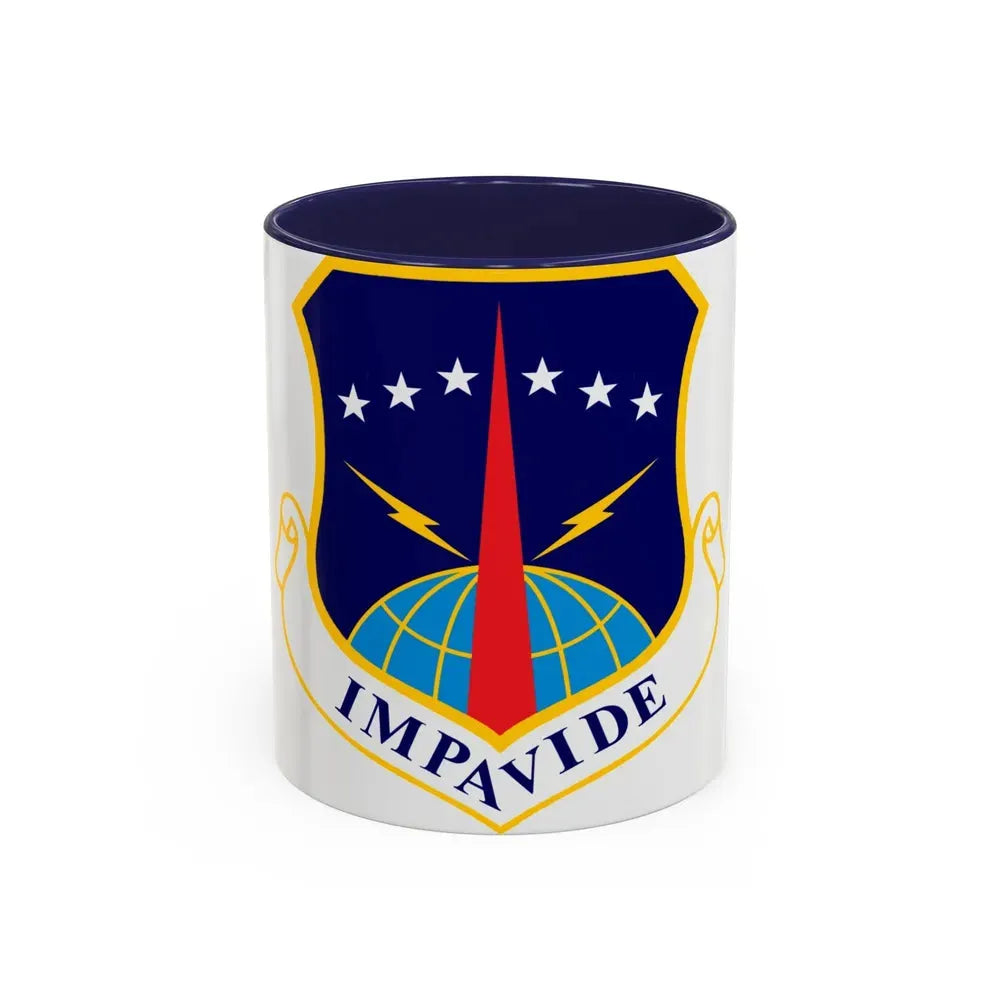 90th Space Wing (U.S. Air Force) Accent Coffee Mug 11oz Navy - Go Mug Yourself