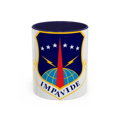 90th Space Wing (U.S. Air Force) Accent Coffee Mug 11oz Navy - Go Mug Yourself