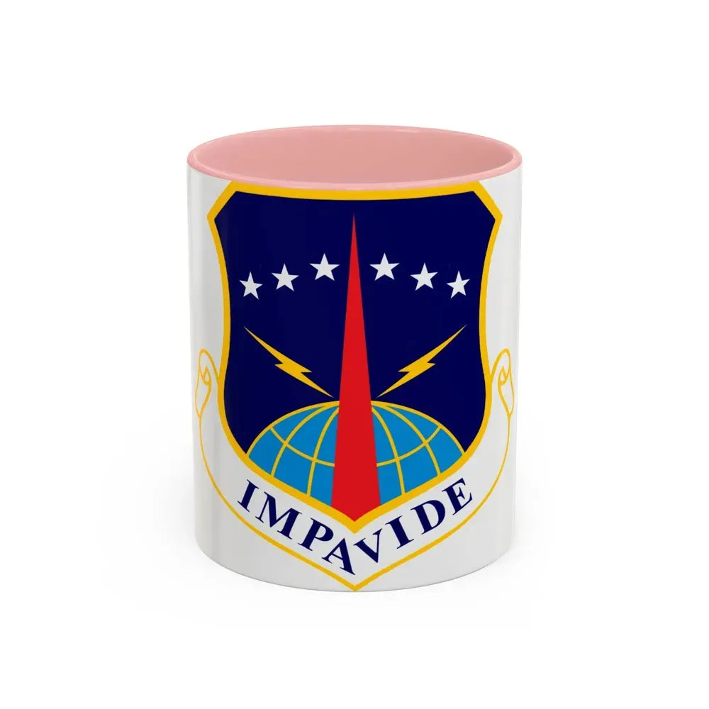 90th Space Wing (U.S. Air Force) Accent Coffee Mug 11oz Pink - Go Mug Yourself