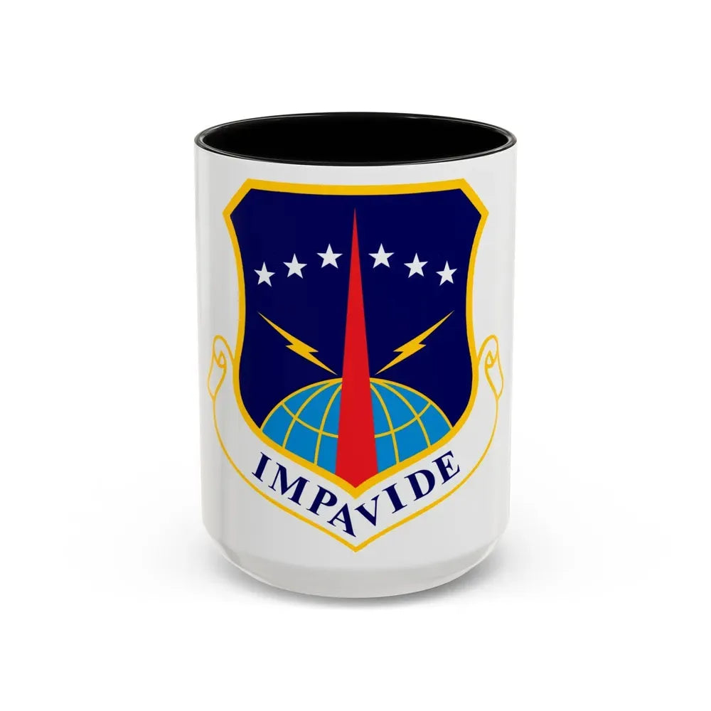 90th Space Wing (U.S. Air Force) Accent Coffee Mug 15oz Black - Go Mug Yourself
