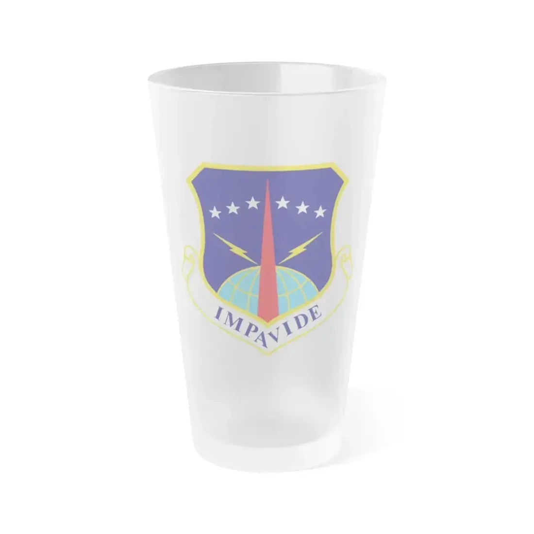 90th Space Wing (U.S. Air Force) Frosted Pint Glass 16oz 16oz Frosted - Go Mug Yourself