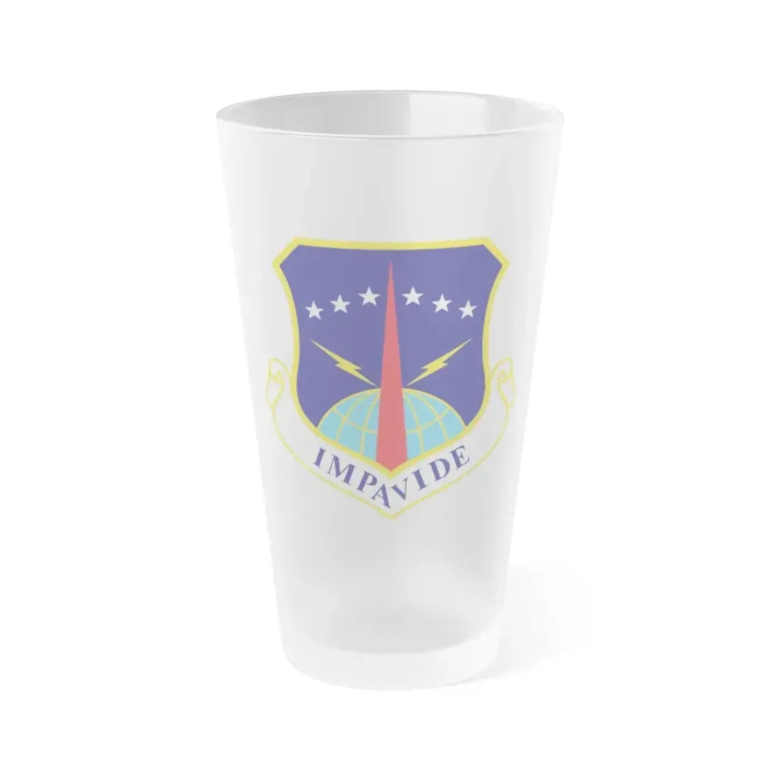 90th Space Wing (U.S. Air Force) Frosted Pint Glass 16oz - Go Mug Yourself