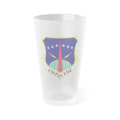 90th Space Wing (U.S. Air Force) Frosted Pint Glass 16oz - Go Mug Yourself