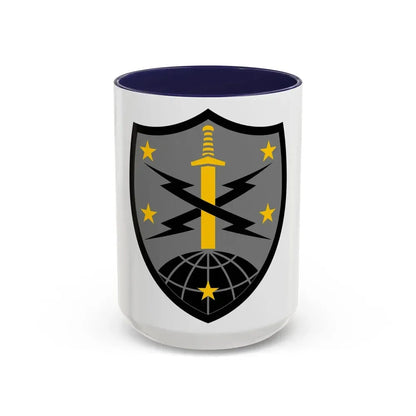 91 Cyber Brigade 2 (U.S. Army) Accent Coffee Mug 15oz Navy - Go Mug Yourself