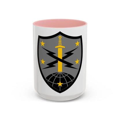 91 Cyber Brigade 2 (U.S. Army) Accent Coffee Mug 15oz Pink - Go Mug Yourself