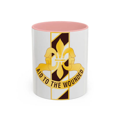 91 Evacuation Hospital (U.S. Army) Accent Coffee Mug-11oz-Pink-Go Mug Yourself