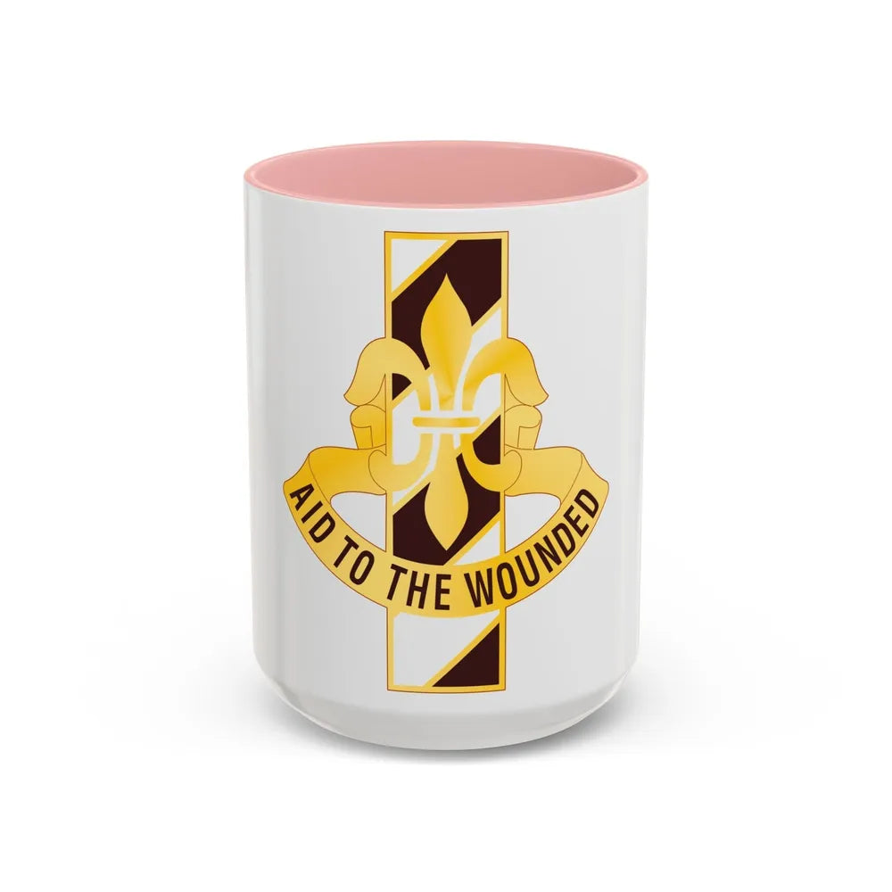 91 Evacuation Hospital (U.S. Army) Accent Coffee Mug-15oz-Pink-Go Mug Yourself