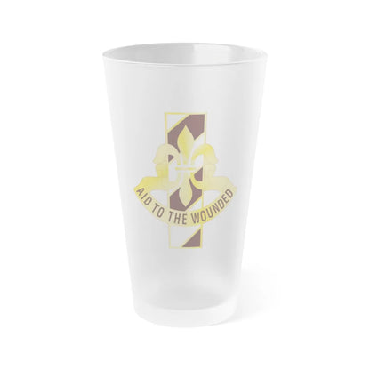 91 Evacuation Hospital (U.S. Army) Frosted Pint Glass 16oz-Go Mug Yourself