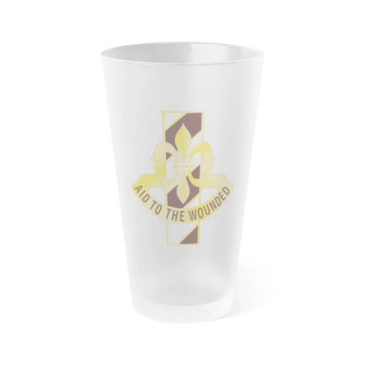 91 Evacuation Hospital (U.S. Army) Frosted Pint Glass 16oz-Go Mug Yourself