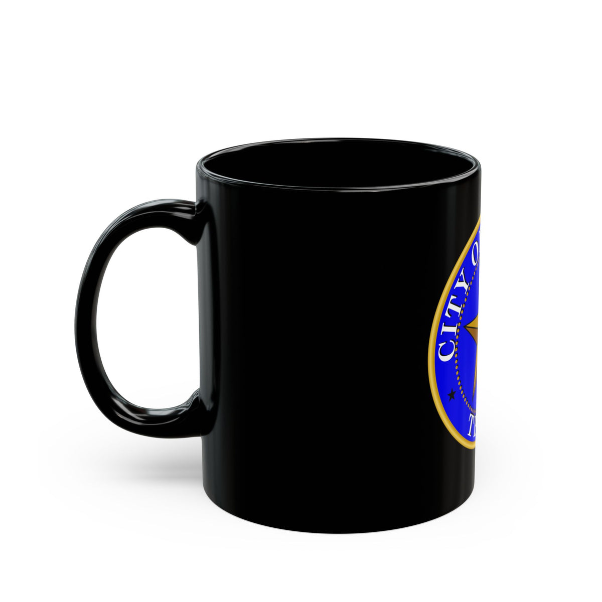 Seal of Dallas - Black Coffee Mug