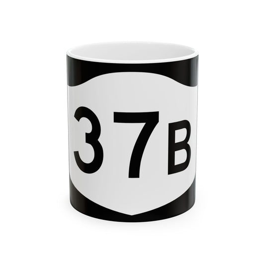 NY-37B (New York) (Road Sign) White Coffee Mug