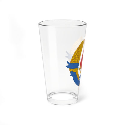 Emblem of Democratic Federal Yugoslavia (Yugoslavia) (Coat of Arms) Pint Glass 16oz