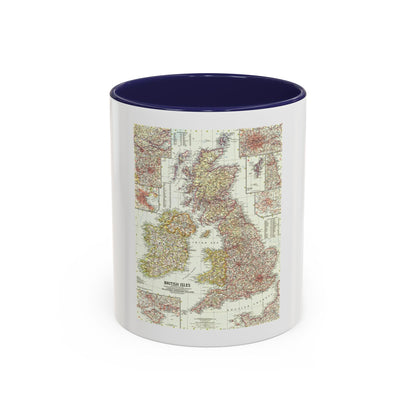 British Isles (1958) (Map) Accent Coffee Mug