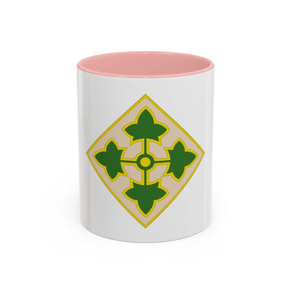 4th Infantry Division CSIB2 (U.S. Army) Accent Coffee Mug