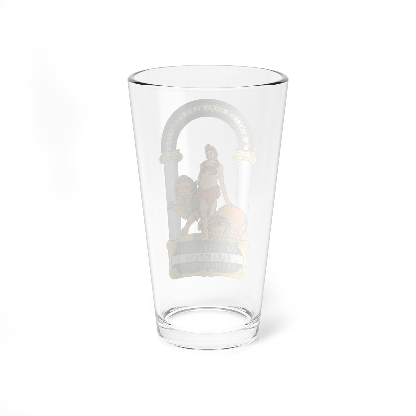 Escudo de Andalucía oficial2 (Spain) (Coat of Arms) Pint Glass 16oz