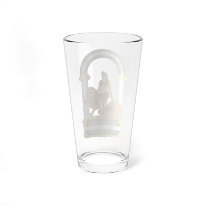 Escudo de Andalucía oficial2 (Spain) (Coat of Arms) Pint Glass 16oz