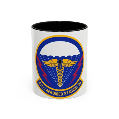 911 Aeromedical Staging Squadron AFRC (U.S. Air Force) Accent Coffee Mug 11oz Black - Go Mug Yourself