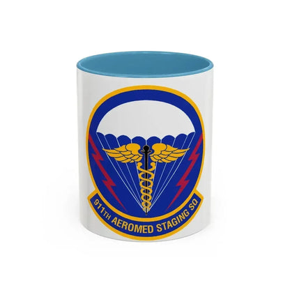 911 Aeromedical Staging Squadron AFRC (U.S. Air Force) Accent Coffee Mug 11oz Light Blue - Go Mug Yourself