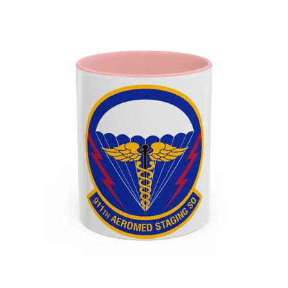 911 Aeromedical Staging Squadron AFRC (U.S. Air Force) Accent Coffee Mug 11oz Pink - Go Mug Yourself