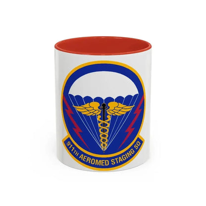 911 Aeromedical Staging Squadron AFRC (U.S. Air Force) Accent Coffee Mug 11oz Red - Go Mug Yourself