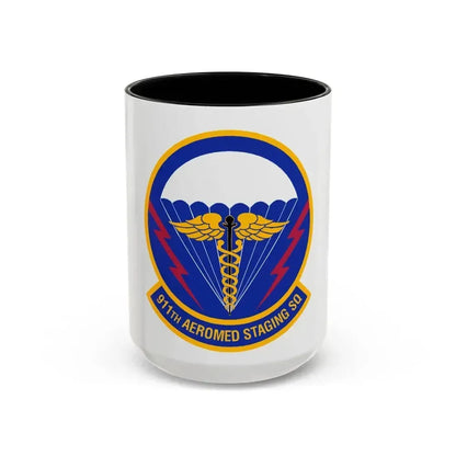911 Aeromedical Staging Squadron AFRC (U.S. Air Force) Accent Coffee Mug 15oz Black - Go Mug Yourself