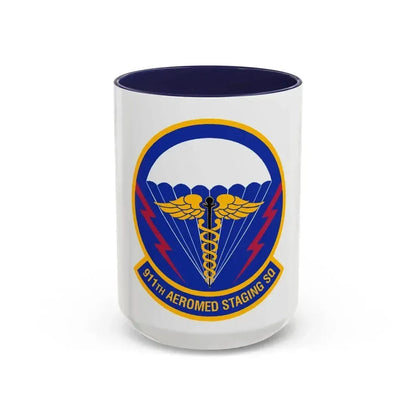 911 Aeromedical Staging Squadron AFRC (U.S. Air Force) Accent Coffee Mug 15oz Navy - Go Mug Yourself