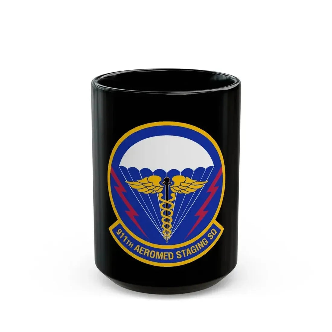 911 Aeromedical Staging Squadron AFRC (U.S. Air Force) Black Coffee Mug 15oz - Go Mug Yourself