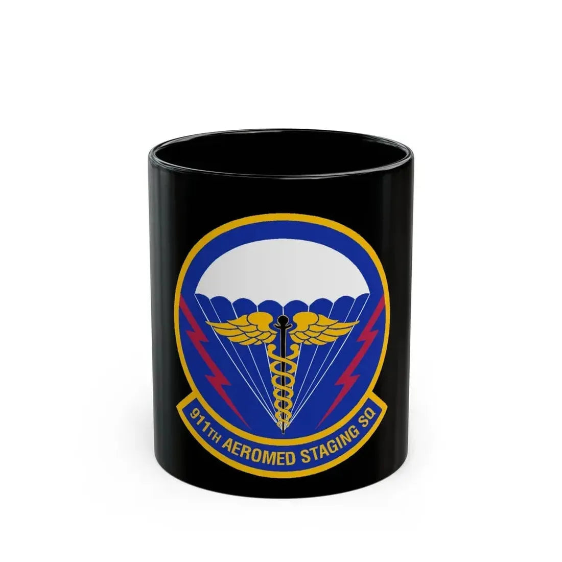 911 Aeromedical Staging Squadron AFRC (U.S. Air Force) Black Coffee Mug - Go Mug Yourself