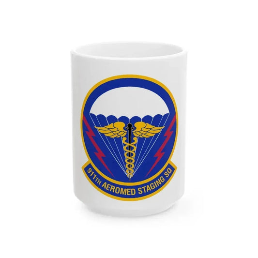911 Aeromedical Staging Squadron AFRC (U.S. Air Force) White Coffee Mug 15oz - Go Mug Yourself