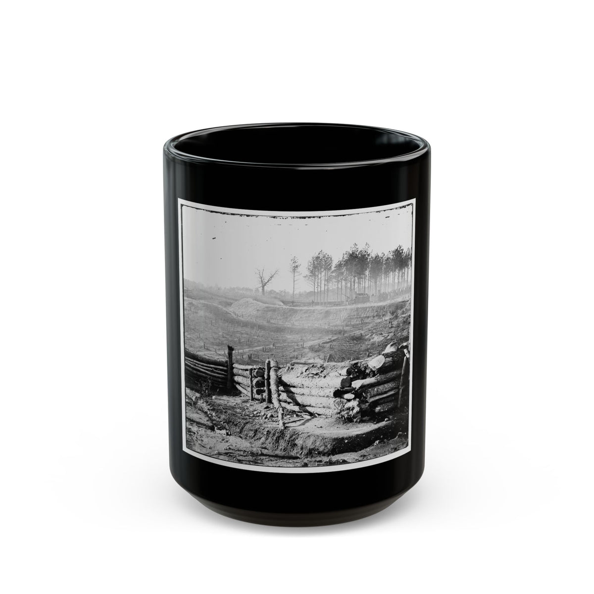 Bermuda Hundred, Va. Federal Earthworks On Left Of The Line, Near Point Of Rocks (U.S. Civil War) Black Coffee Mug