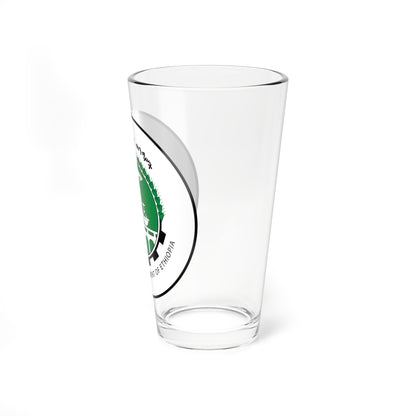 Emblem of Transitional Government of Ethiopia (Ethiopia) (Coat of Arms) Pint Glass 16oz