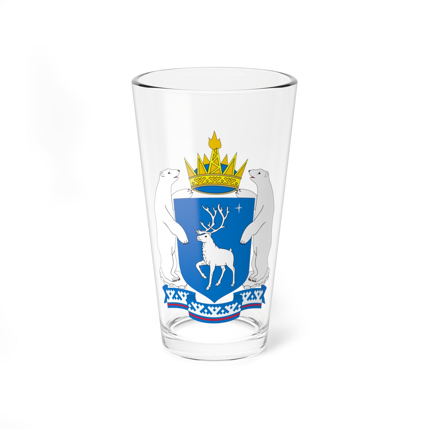 Coat of Arms of Yamal Nenetsia (Russia) (Coat of Arms) Pint Glass 16oz
