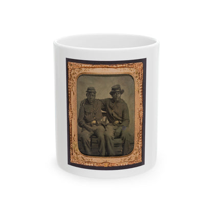 Two Brothers In Arms (U.S. Civil War) White Coffee Mug