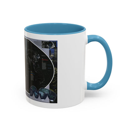World Map - Population and Resources (1998) (Map) Accent Coffee Mug