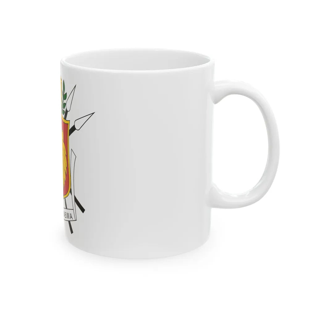 Coat of arms of the Kingdom of Burundi - White Coffee Mug-Go Mug Yourself