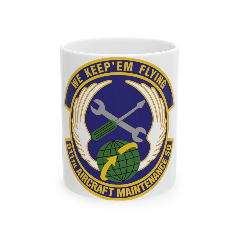 911th Aircraft Maintenance Squadron (U.S. Air Force) White Coffee Mug-11oz-Go Mug Yourself