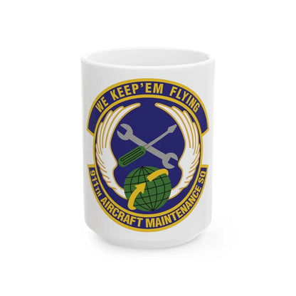 911th Aircraft Maintenance Squadron (U.S. Air Force) White Coffee Mug-15oz-Go Mug Yourself