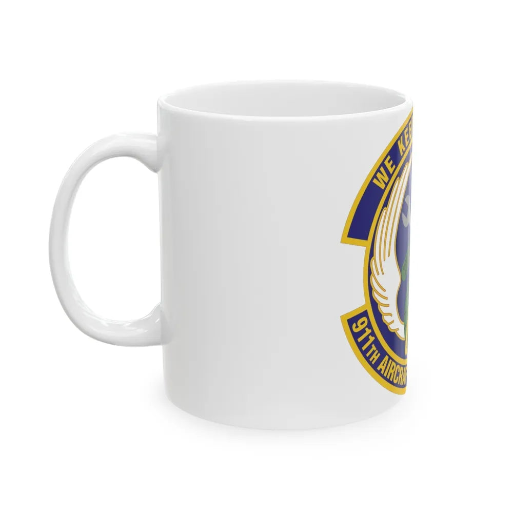 911th Aircraft Maintenance Squadron (U.S. Air Force) White Coffee Mug-Go Mug Yourself