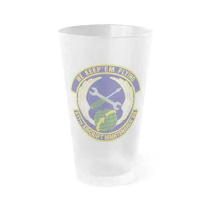 911th Aircraft Maintenance Squadron (U.S. Air Force) Frosted Pint Glass 16oz 16oz Frosted - Go Mug Yourself