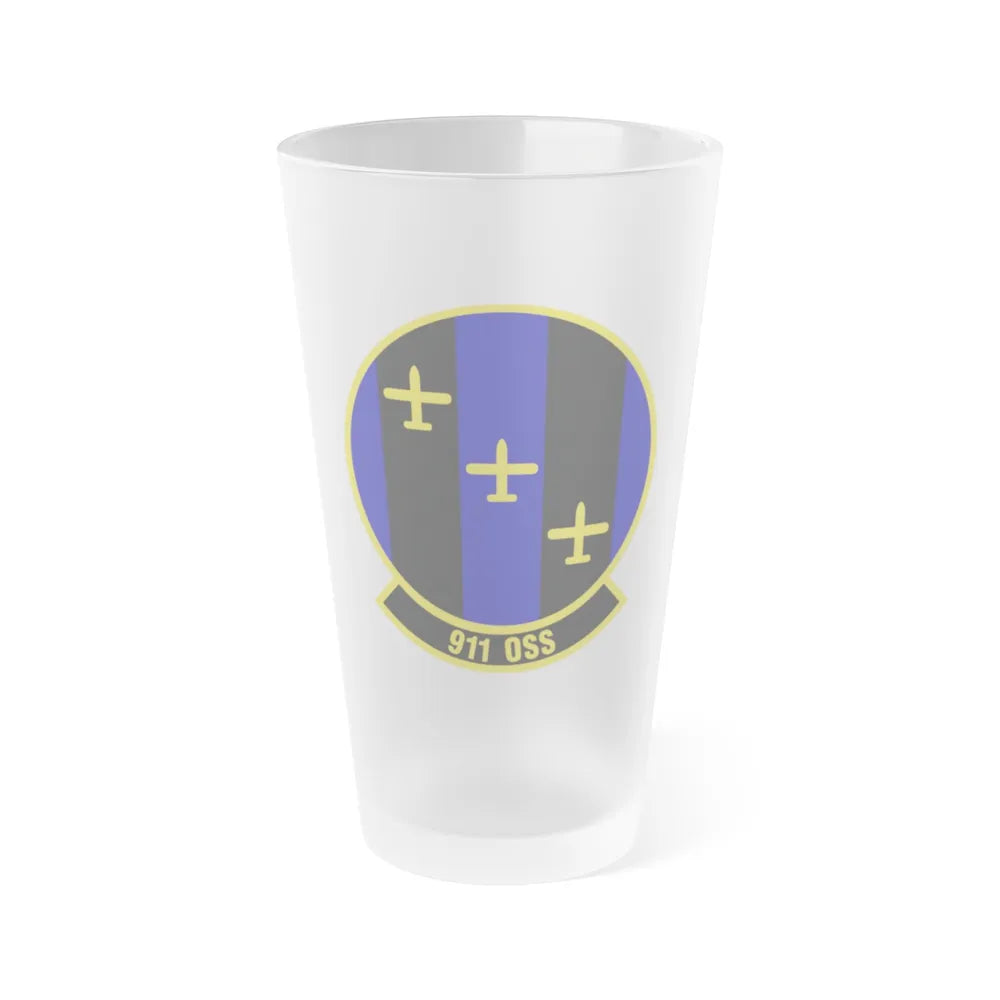 911th Operations Support Squadron (U.S. Air Force) Frosted Pint Glass 16oz-16oz-Frosted-Go Mug Yourself